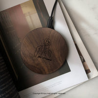 客製化禮物 簡約似顏繪 木質無線充電器 Wireless Charger