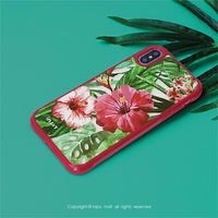 iPhoneX/XR/max/11pro/11max/SE3 熱帶度假風情 耐撞擊邊框手機殼