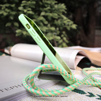 iPhone 11/11max/SE2/12/12mini 簡約Simplicity掛繩 薄荷綠 防摔手機殼