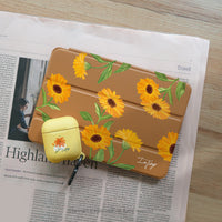 iPad 12.9/Air5/iPad 9/mini 6系列 溫柔金盞花皮革平板保護套