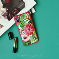 iPhoneX/XR/max/11pro/11max/SE3 熱帶度假風情 耐撞擊邊框手機殼