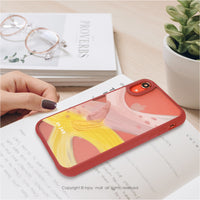 iPhoneX/XR/max/11pro/11max/SE3 戀愛氣息耐撞擊磨砂邊框手機殼