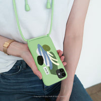 iPhone 13/13pro/12/11/SE3 悠然巴塞隆納背繩背帶手機殼