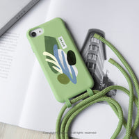 iPhone 13/13pro/12/11/SE3 悠然巴塞隆納背繩背帶手機殼