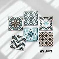 時尚家飾復古方型吸水杯墊 隔熱杯墊 隔熱墊 餐墊