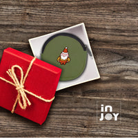 聖誕節交換禮物萬用 帆布圓形零錢包