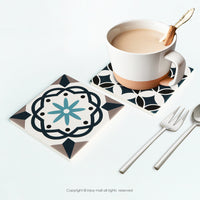 時尚家飾復古方型吸水杯墊 隔熱杯墊 隔熱墊 餐墊