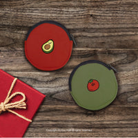 聖誕節交換禮物萬用 帆布圓形零錢包