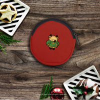 聖誕節交換禮物萬用 帆布圓形零錢包