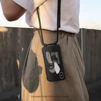 iPhone 17/16/15/14/13/12/SE3 摩登曼哈頓 背繩背帶手機殼