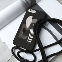 iPhone 17/16/15/14/13/12/SE3 摩登曼哈頓 背繩背帶手機殼