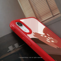 iPhone 16/15/14/13/12/11/SE3 熱情莓果幾何色塊耐撞擊手機殼