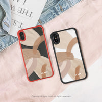 iPhone 14/14 Pro/13/12/11/SE3 淡雅自信 耐撞擊磨砂邊框手機殼