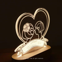 愛心情人節 (療癒 溫馨 送禮小物 床頭燈 檯燈 夜燈 3D小夜燈)