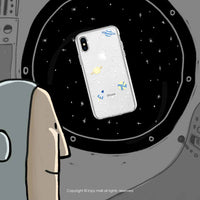 iPhone 14/14 Pro/13/12/11/SE3 太空迷航 透明耐衝擊防摔手機殼