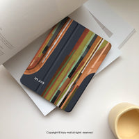 iPad case 12.9/Air5/iPad 9/mini 7 理性與感性 附筆槽平板保護套