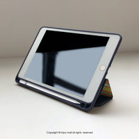 iPad case 12.9/Air5/iPad 9/mini 7 理性與感性 附筆槽平板保護套