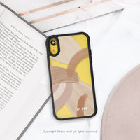 iPhone 14/14 Pro/13/12/11/SE3 淡雅自信 耐撞擊磨砂邊框手機殼