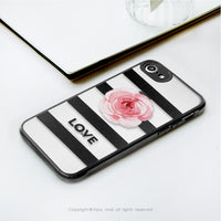 iPhone 14/14 Pro/13/12/11/SE3 幸福玫瑰小清新 耐撞擊邊框手機殼