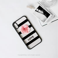 iPhone 14/14 Pro/13/12/11/SE3 幸福玫瑰小清新 耐撞擊邊框手機殼