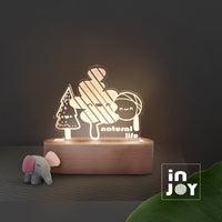 童趣森林 (療癒 溫馨 送禮小物 床頭燈 檯燈 夜燈 3D小夜燈)