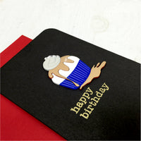 生日 Happy birthday 紀念 立體蛋糕 祝福萬用卡片 明信片