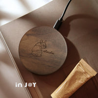 客製化禮物 寵物日記 木質無線充電器 Wireless Charger