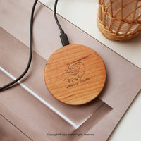 客製化禮物 寵物日記 木質無線充電器 Wireless Charger