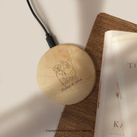 客製化禮物 寵物日記 木質無線充電器 Wireless Charger