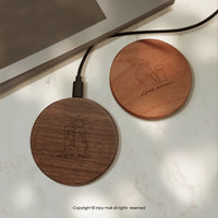 客製化禮物 寵物日記 木質無線充電器 Wireless Charger