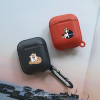 AirPods / AirPods Pro 開朗米格魯 保護套 TPU收納盒 附掛勾