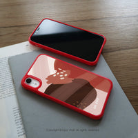 iPhone 16/15/14/13/12/11/SE3 熱情莓果幾何色塊耐撞擊手機殼